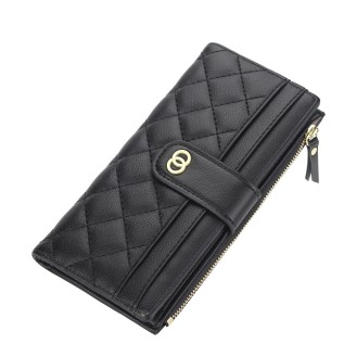 Large women's wallet with a clip and zipper BAELLERRY B082 Black Large women's wallet with a clip and zipper BAELLERRY B082 Black
